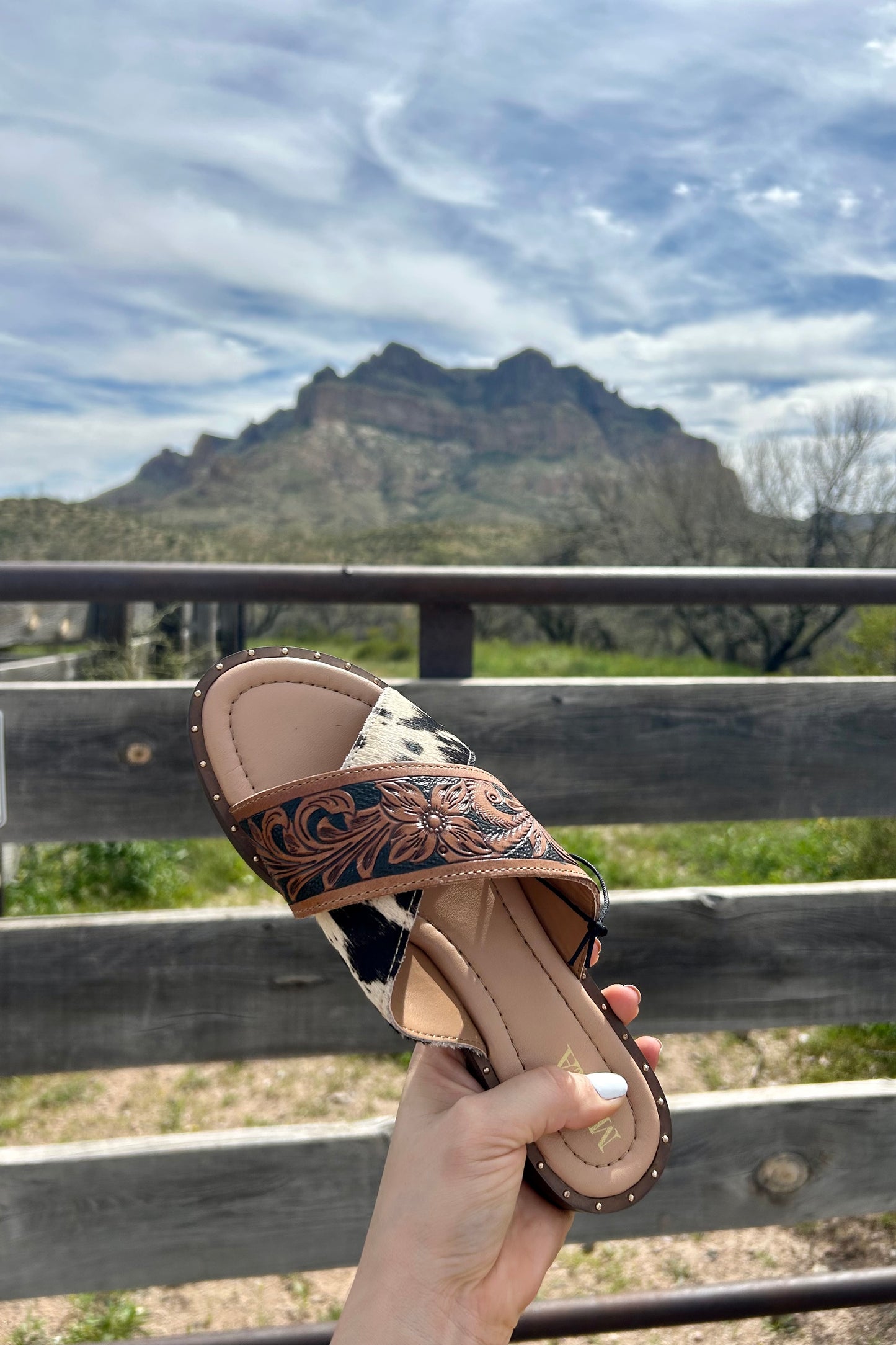 Western Hand Tooled Sandals
