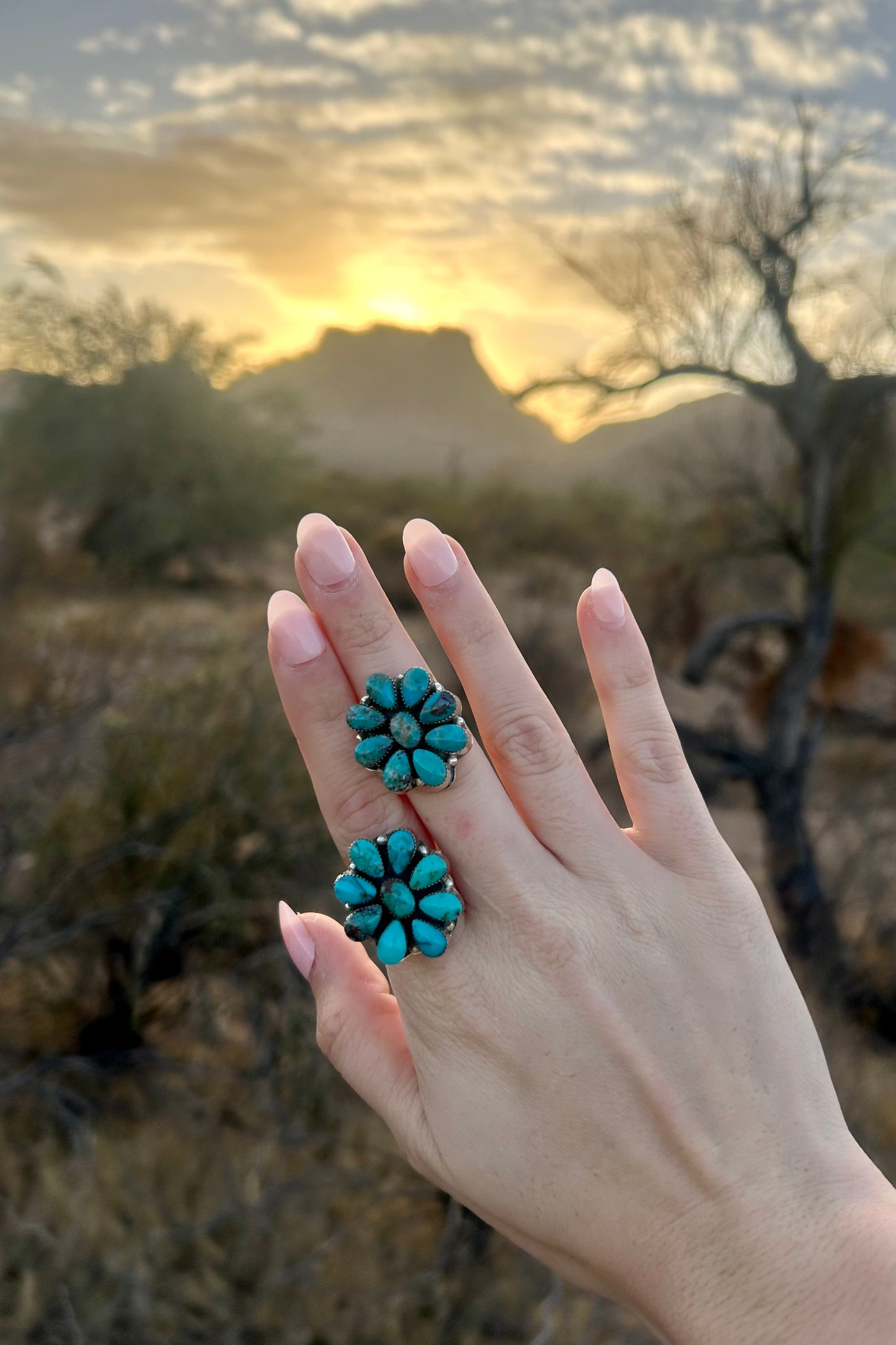 Turquoise Flower Ring