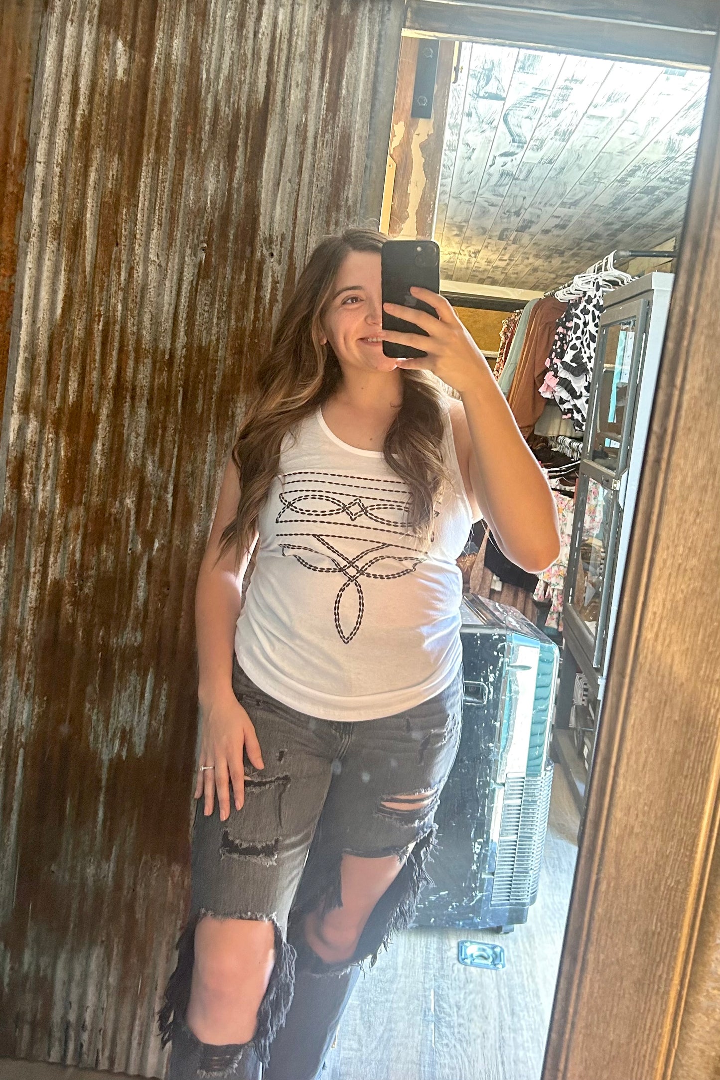 Boot stitch Tank Top