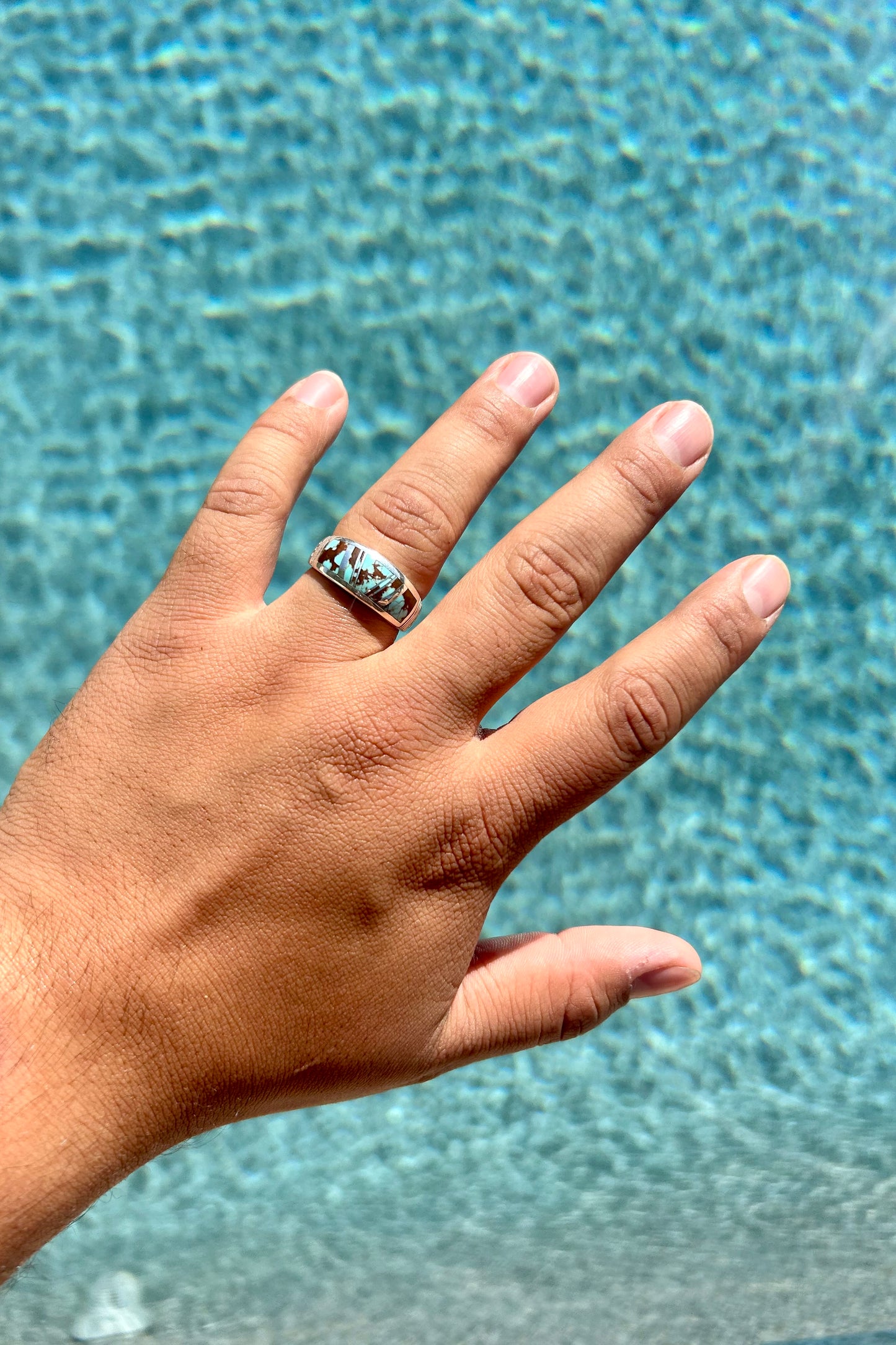 MENS #8 Spiderweb Nevada Turquoise