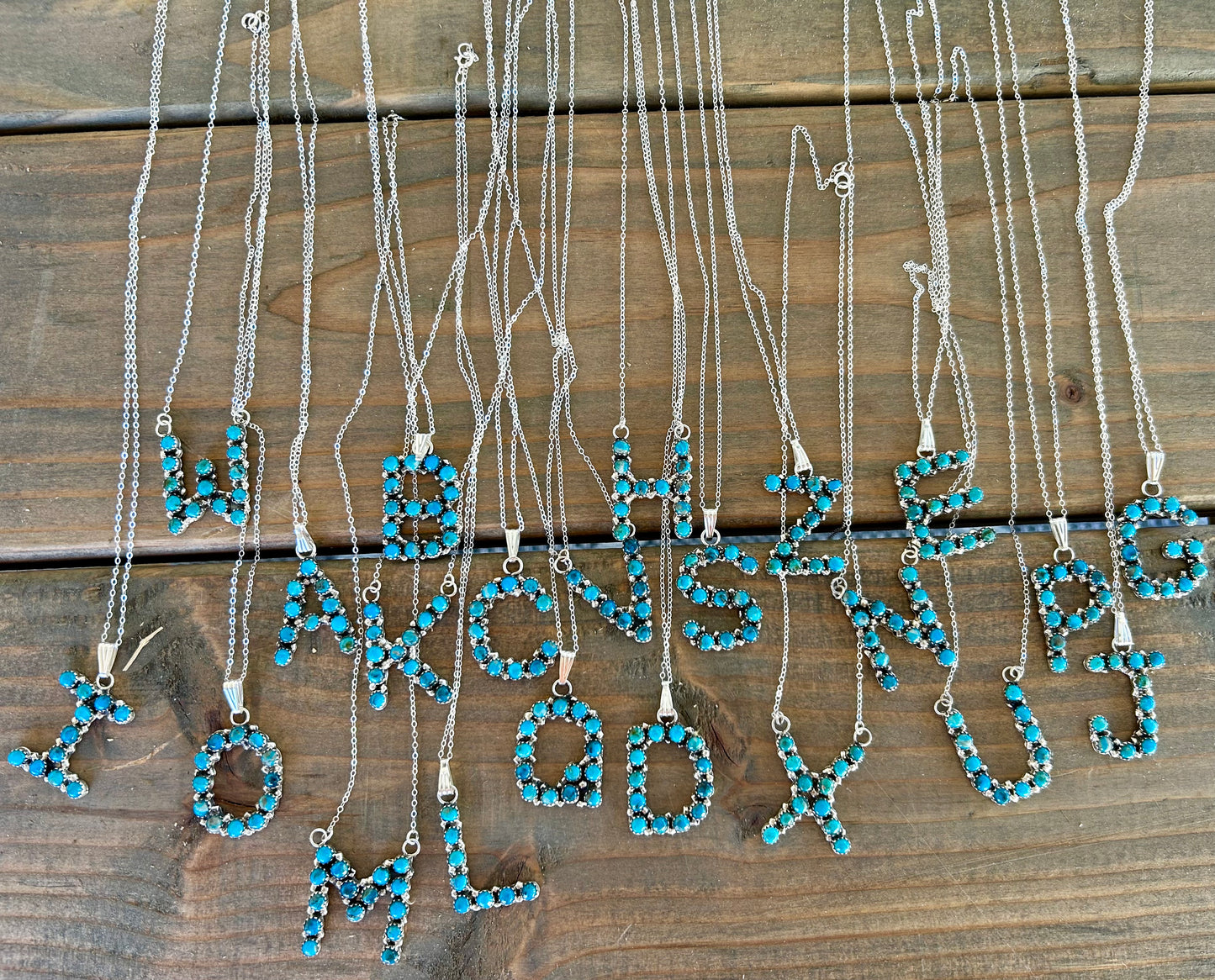 Authentic Turquoise Initial Necklace