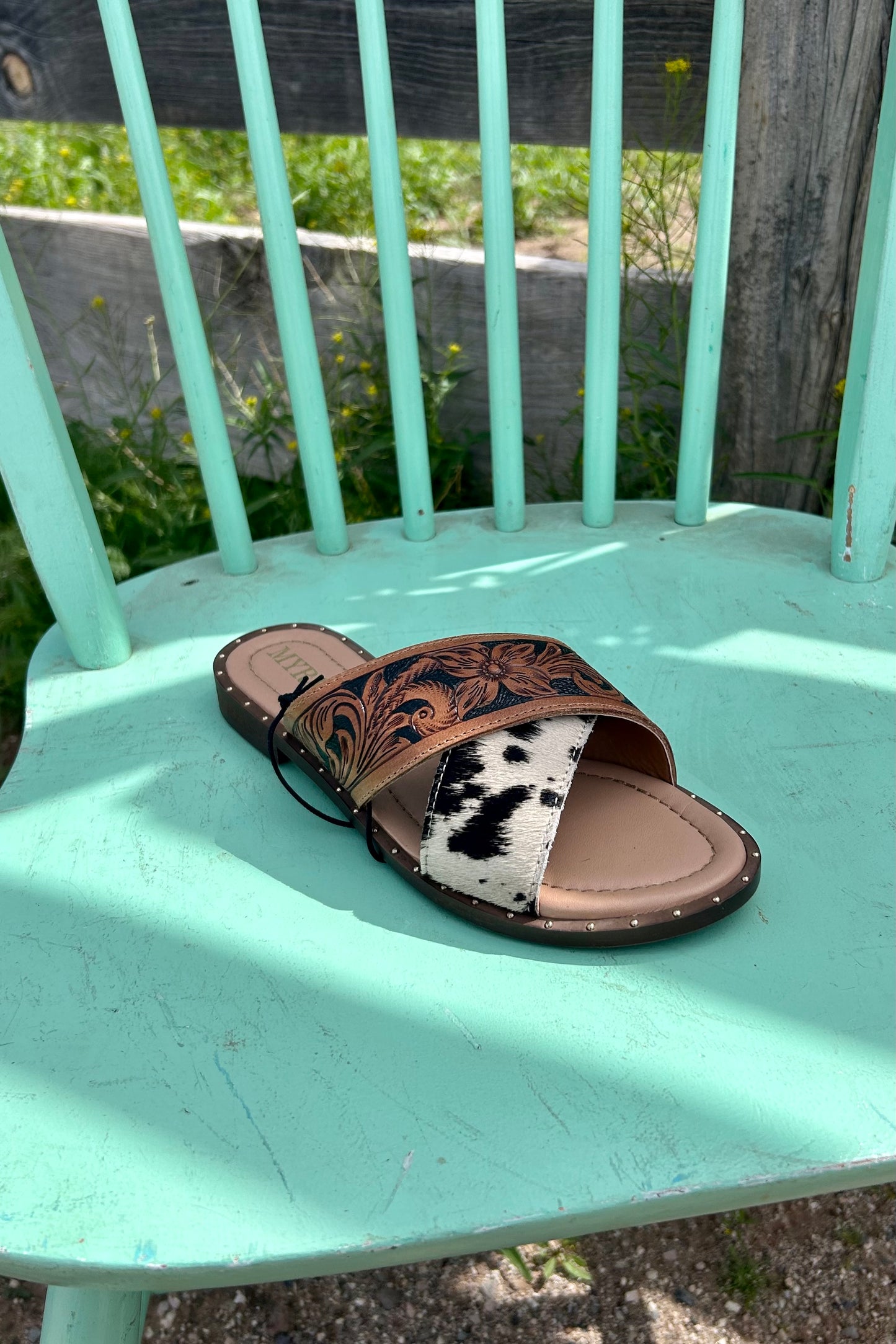 Western Hand Tooled Sandals