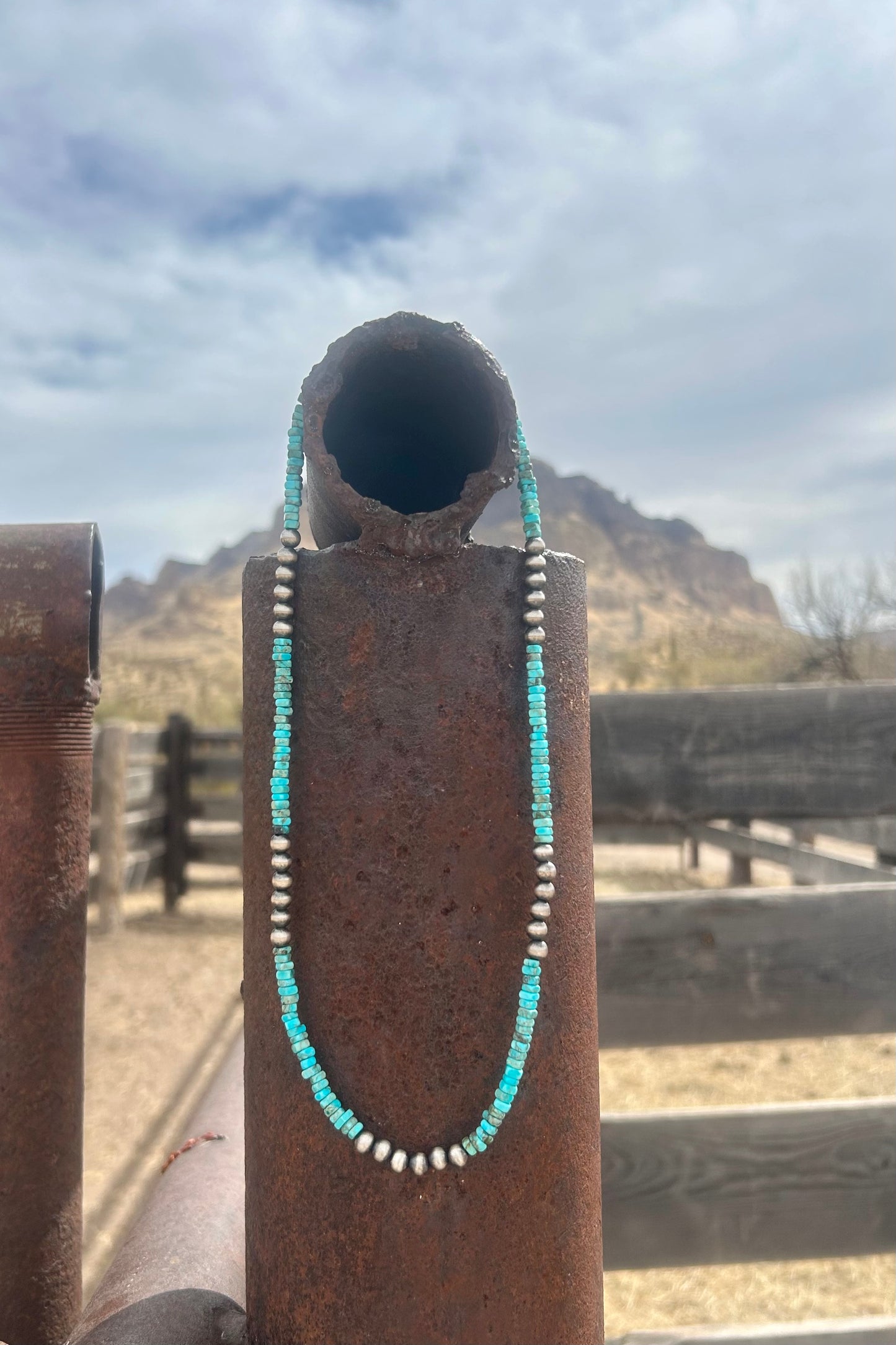 Turquoise & Pearls Necklace