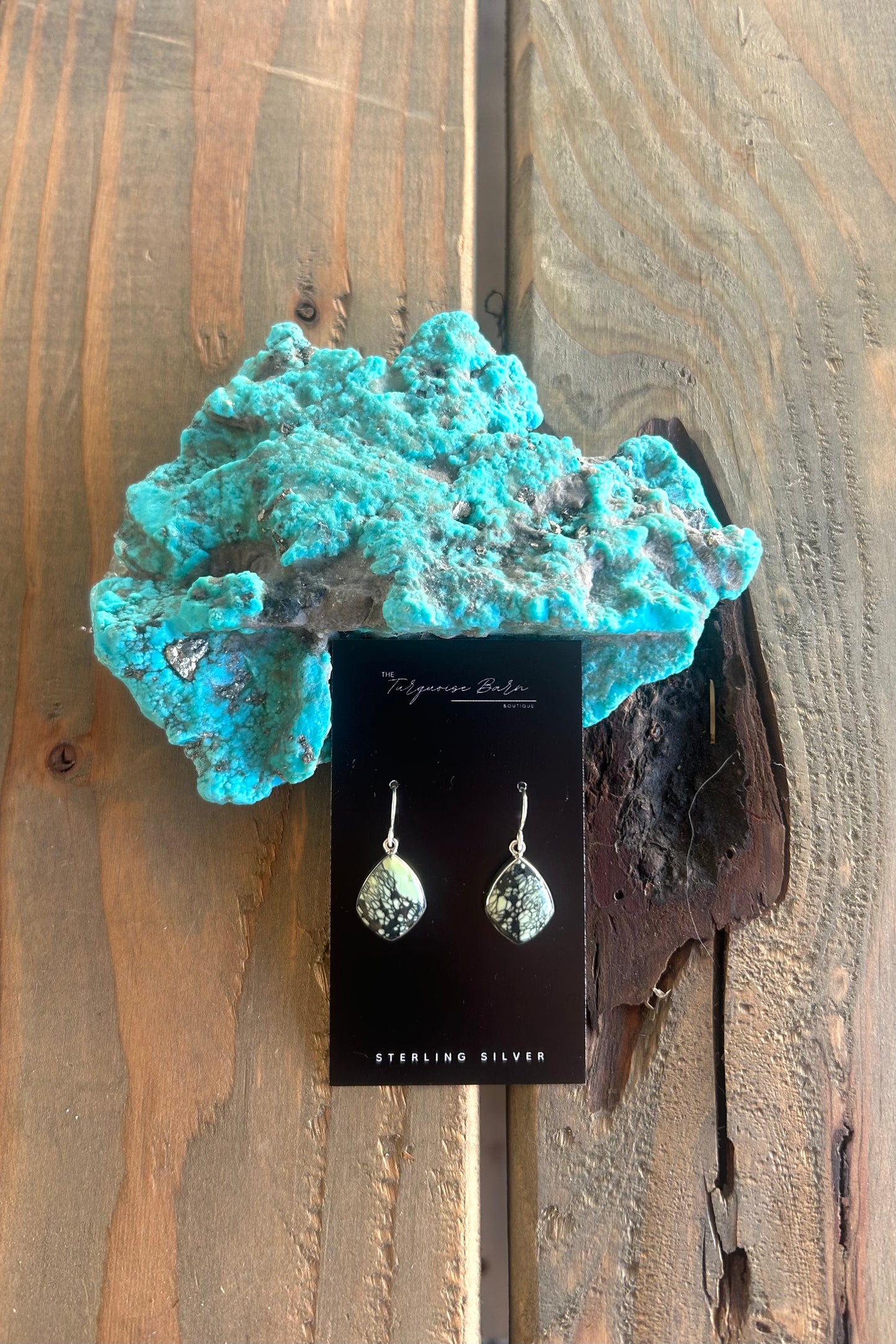 Cloud Mountain Web Turquoise Earrings