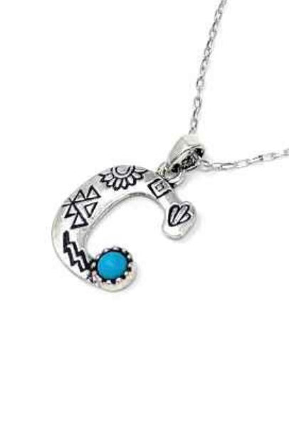Initial Turquoise Necklace