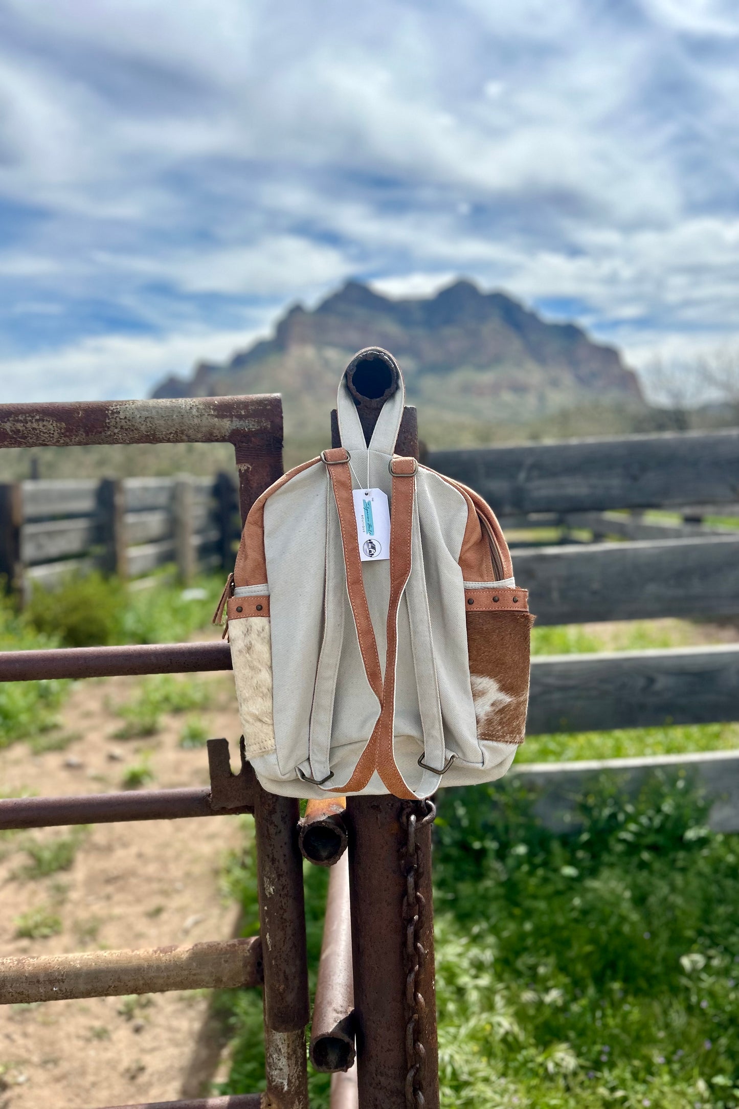 Cow Printed Backpack