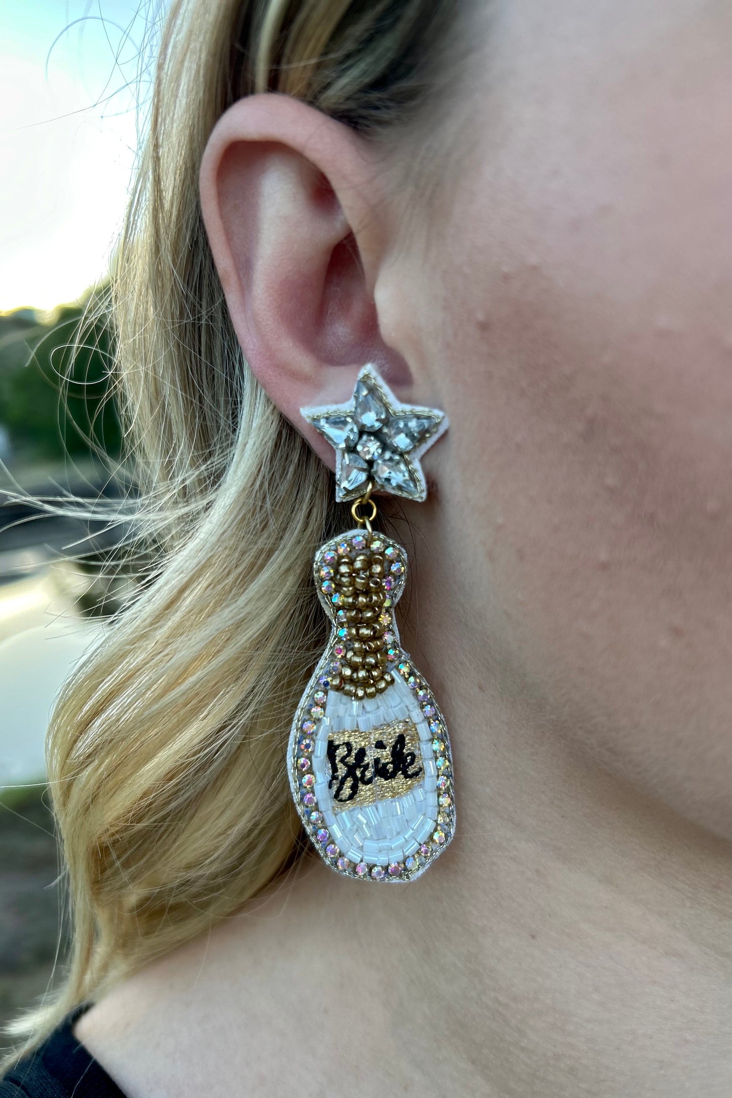 Bride Champagne Earrings