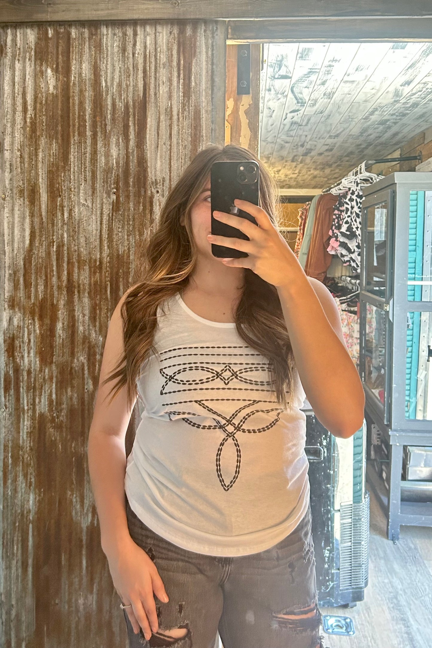 Boot stitch Tank Top