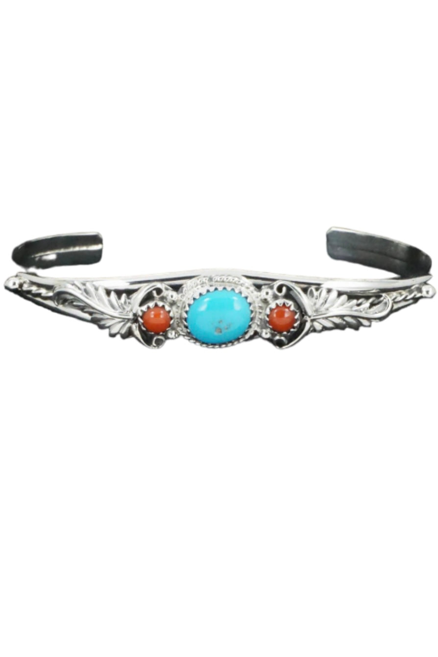 Coral & Turquoise Bracelet