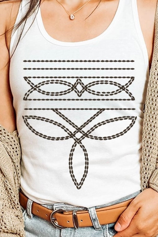 Boot stitch Tank Top