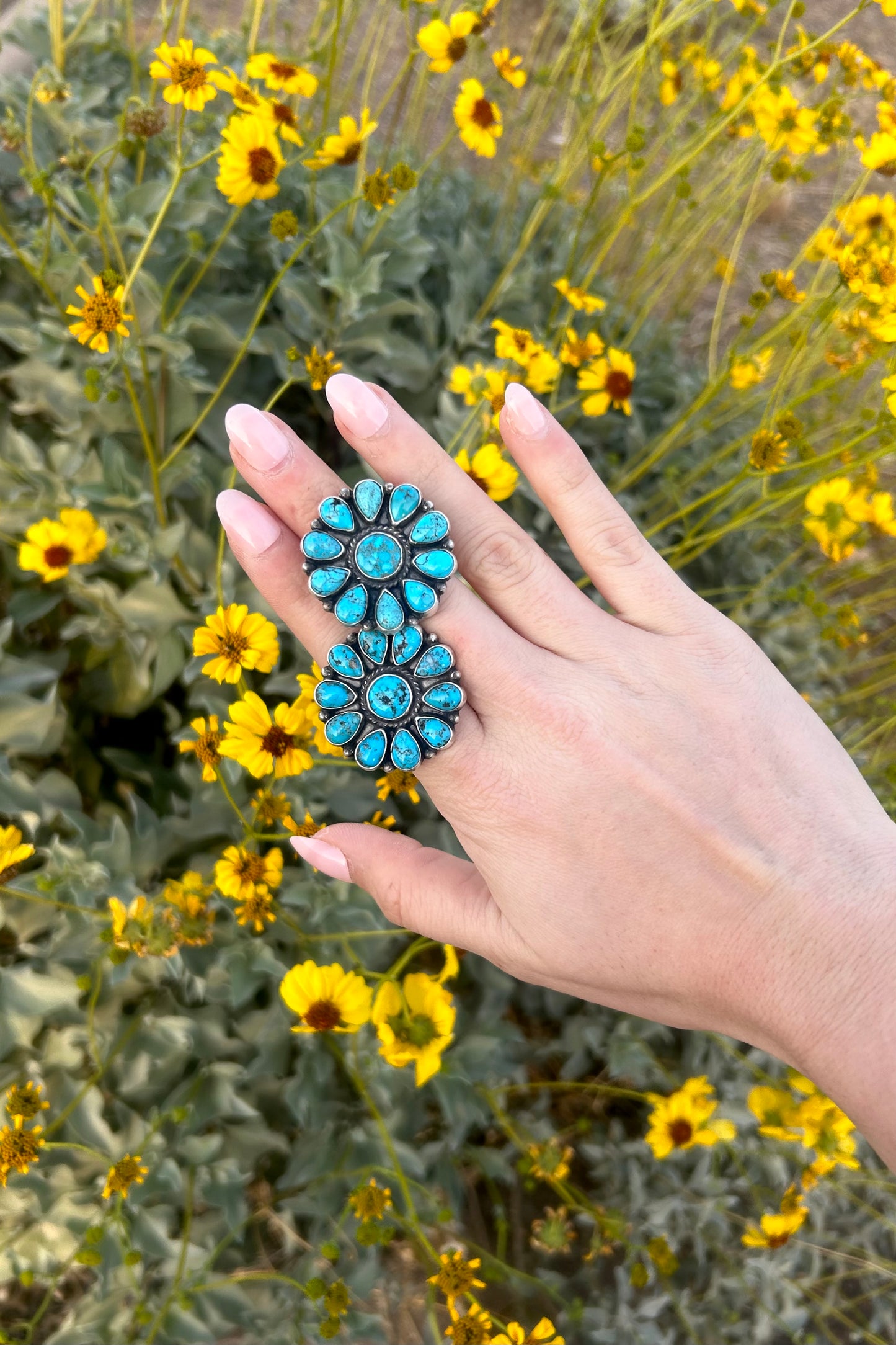 Turquoise Flower Ring