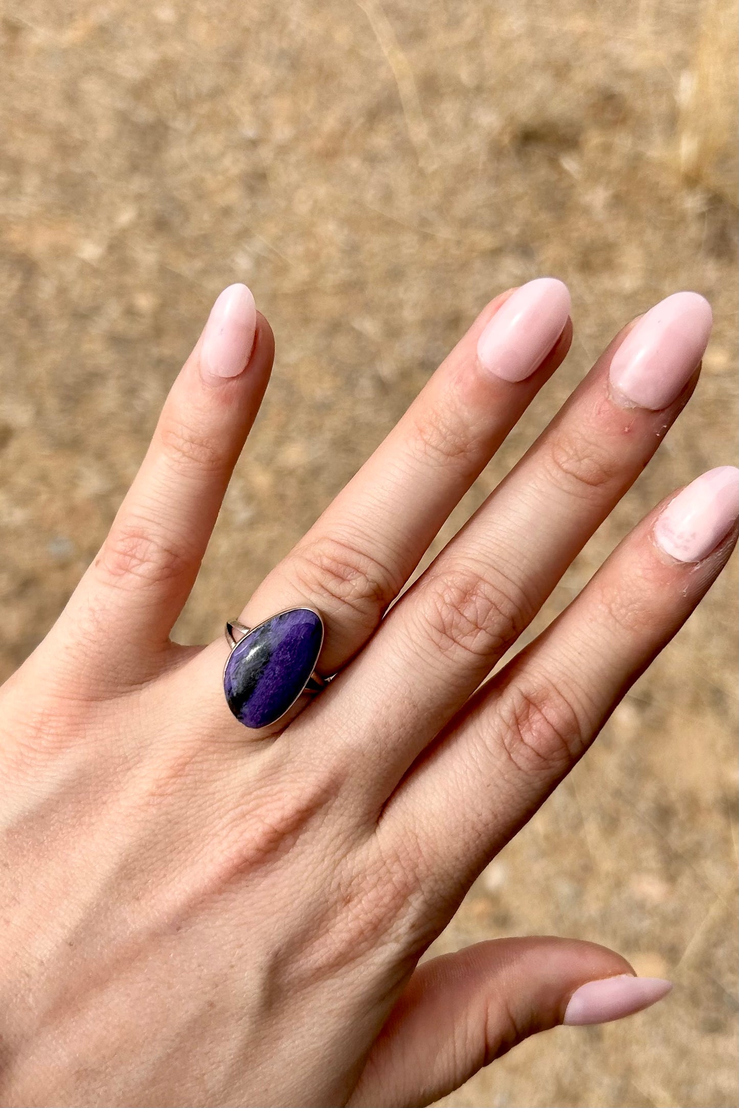 Purple and Silver Ring