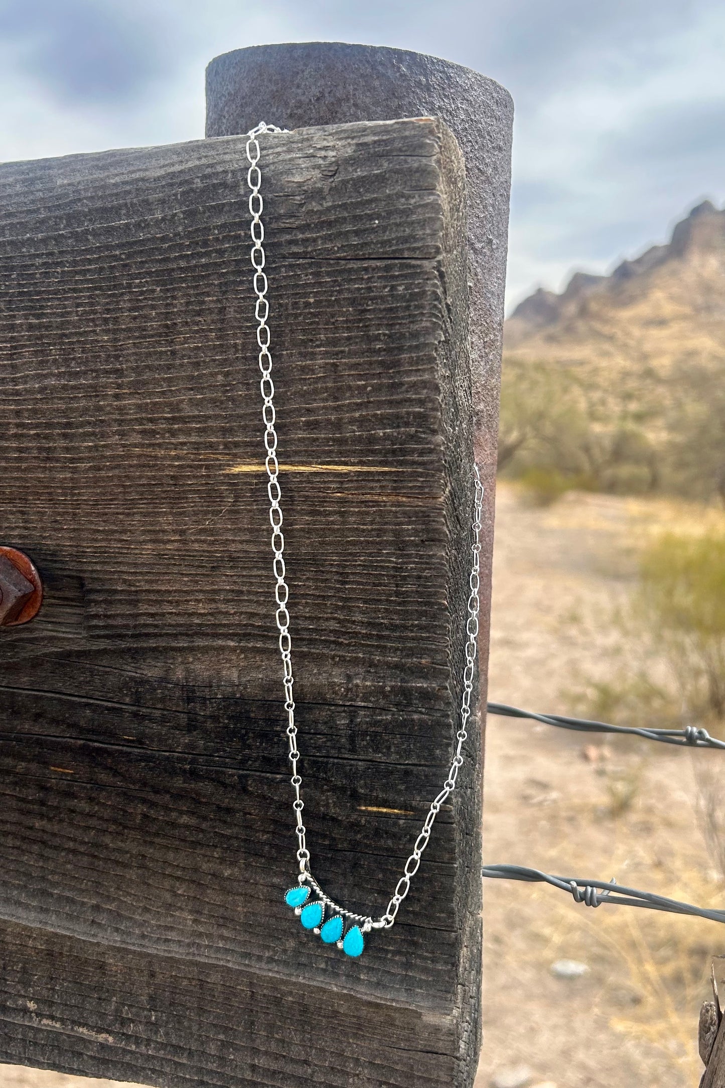 Four Stone Turquoise Necklace