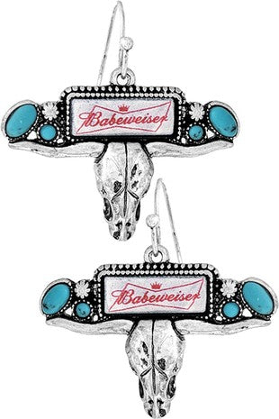 Steer Head Dangle Earrings