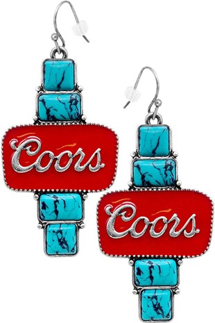 Beer Logo Dangle Earring