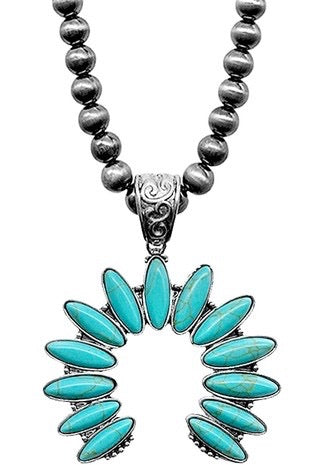 Turquoise Squash Blossom Necklace