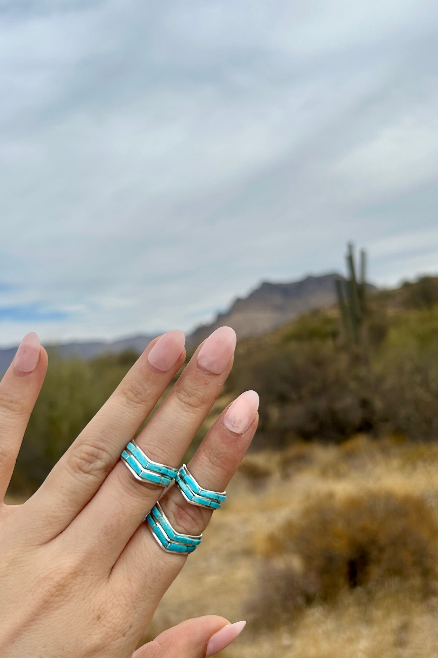 Double Stack Turquoise Ring
