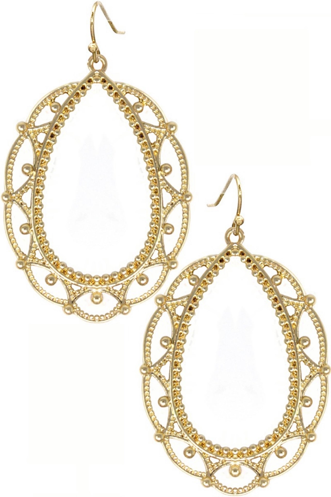 Textured Antique Teardrop Dangling Earring