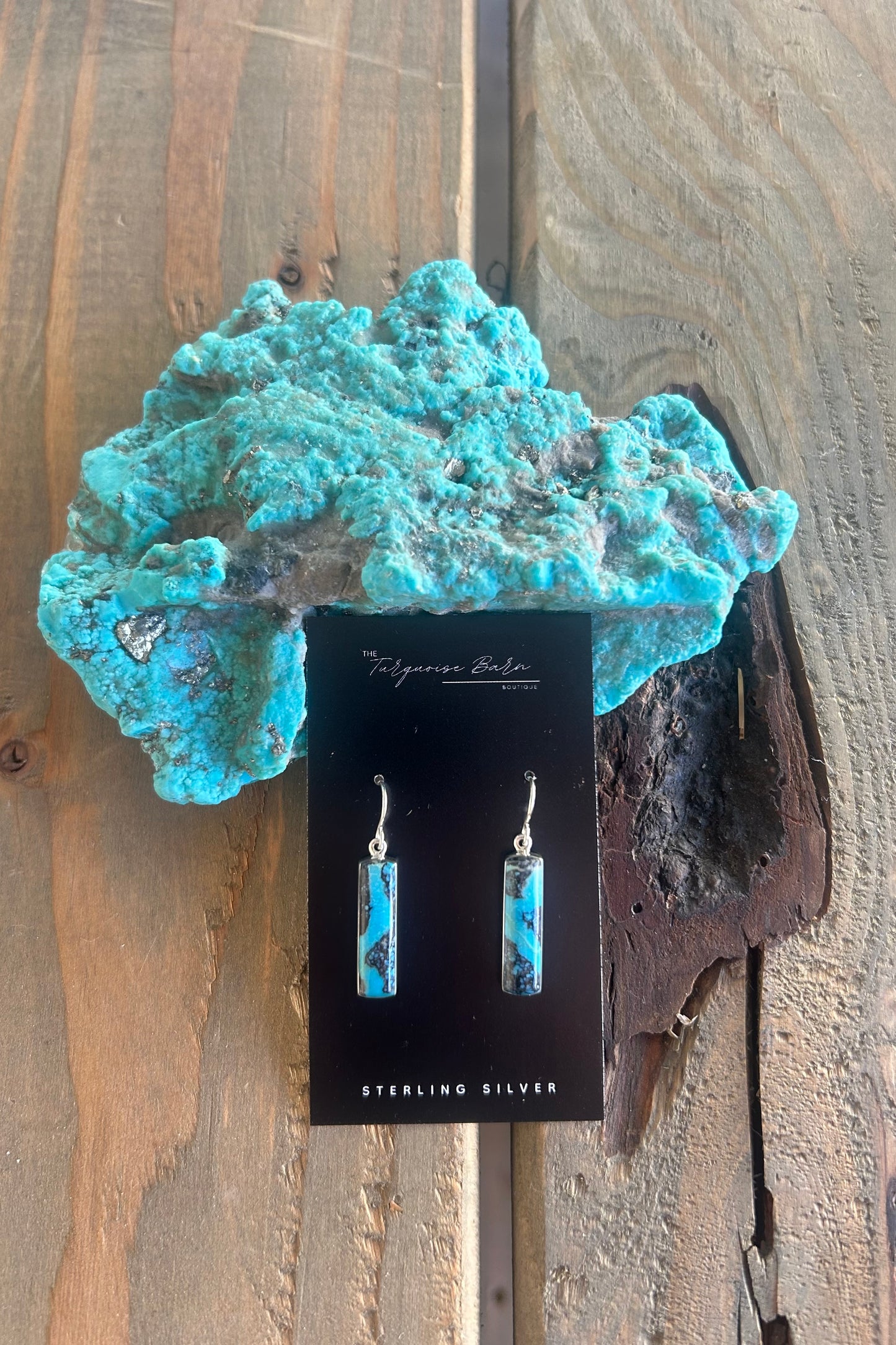 Web Cloud Mountain Turquoise Earrings