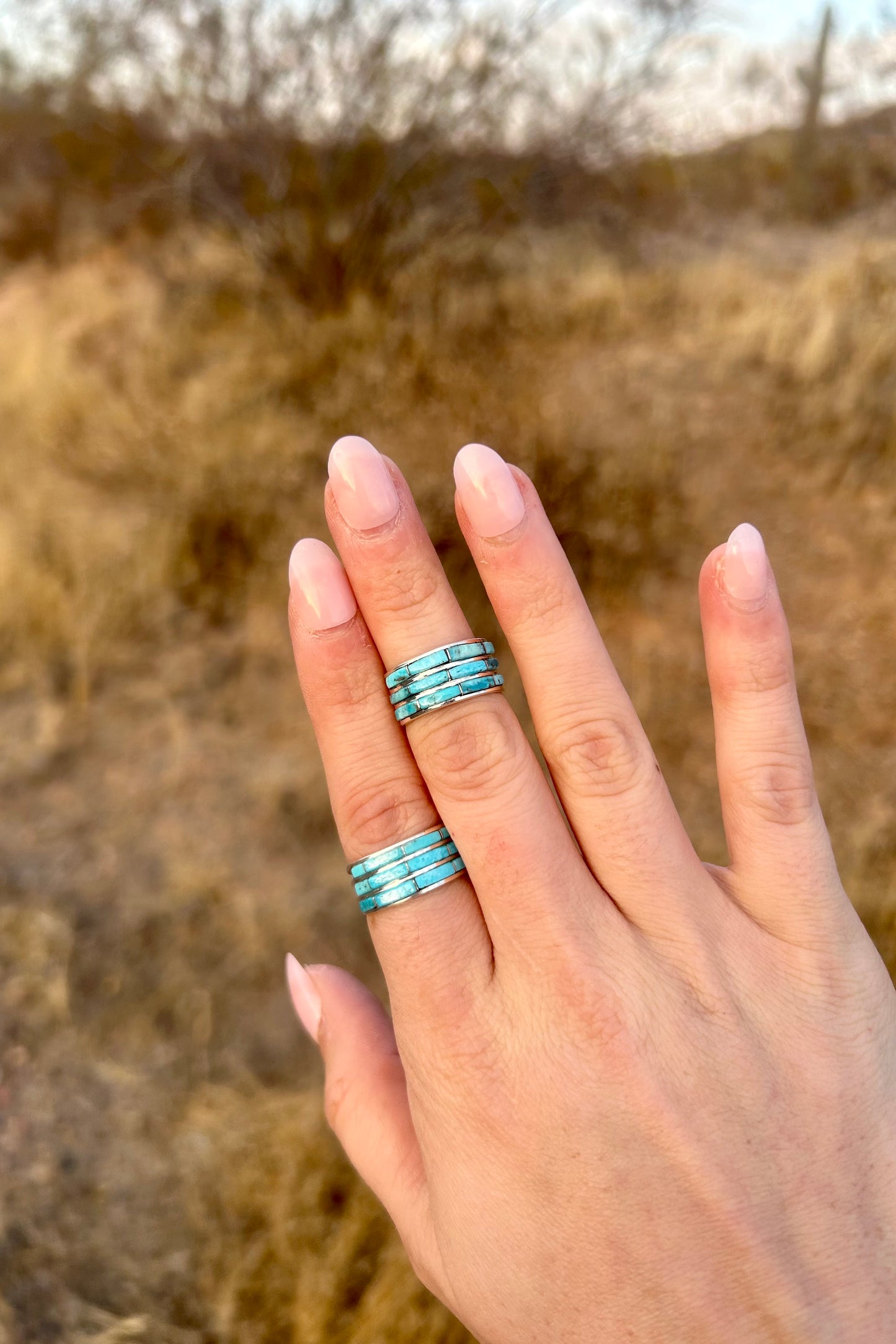 Three stack Turquoise Ring