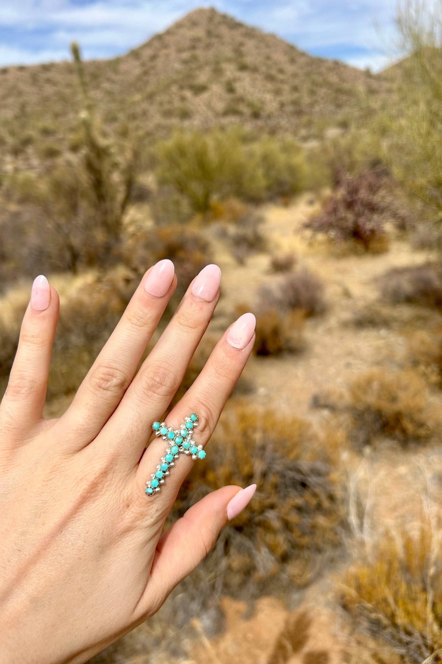 Cross Turquoise Ring