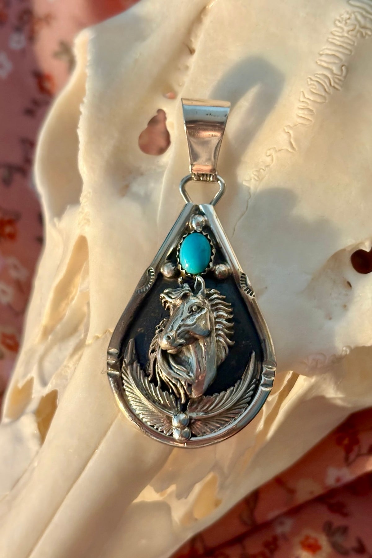 WILD AT HEART ❖ Turquoise Horse Pendant