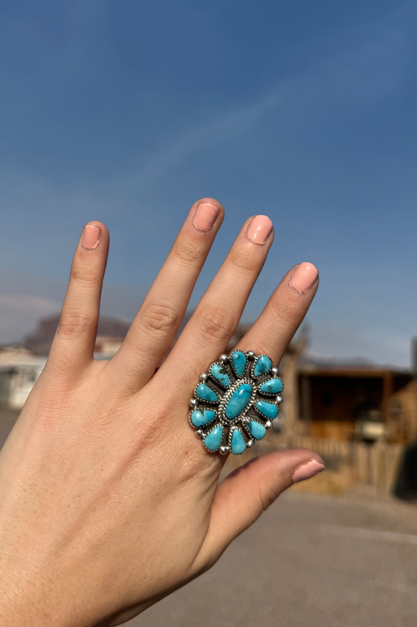 Turquoise Cluster Ring by Mike