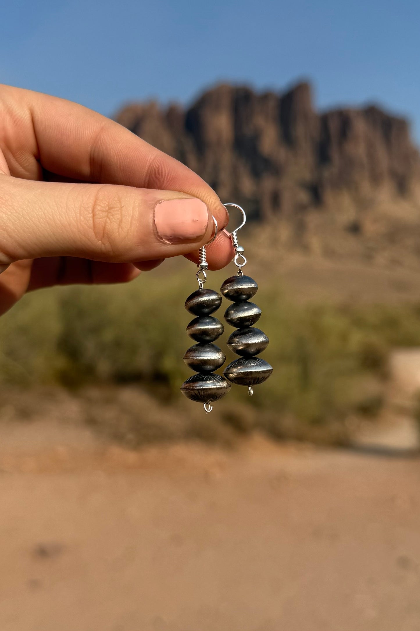 Navajo Pearl Earrings By Angeline