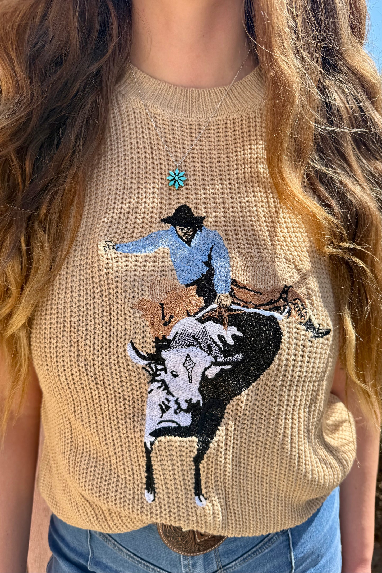 Dusty Trail Embroidered Sweater