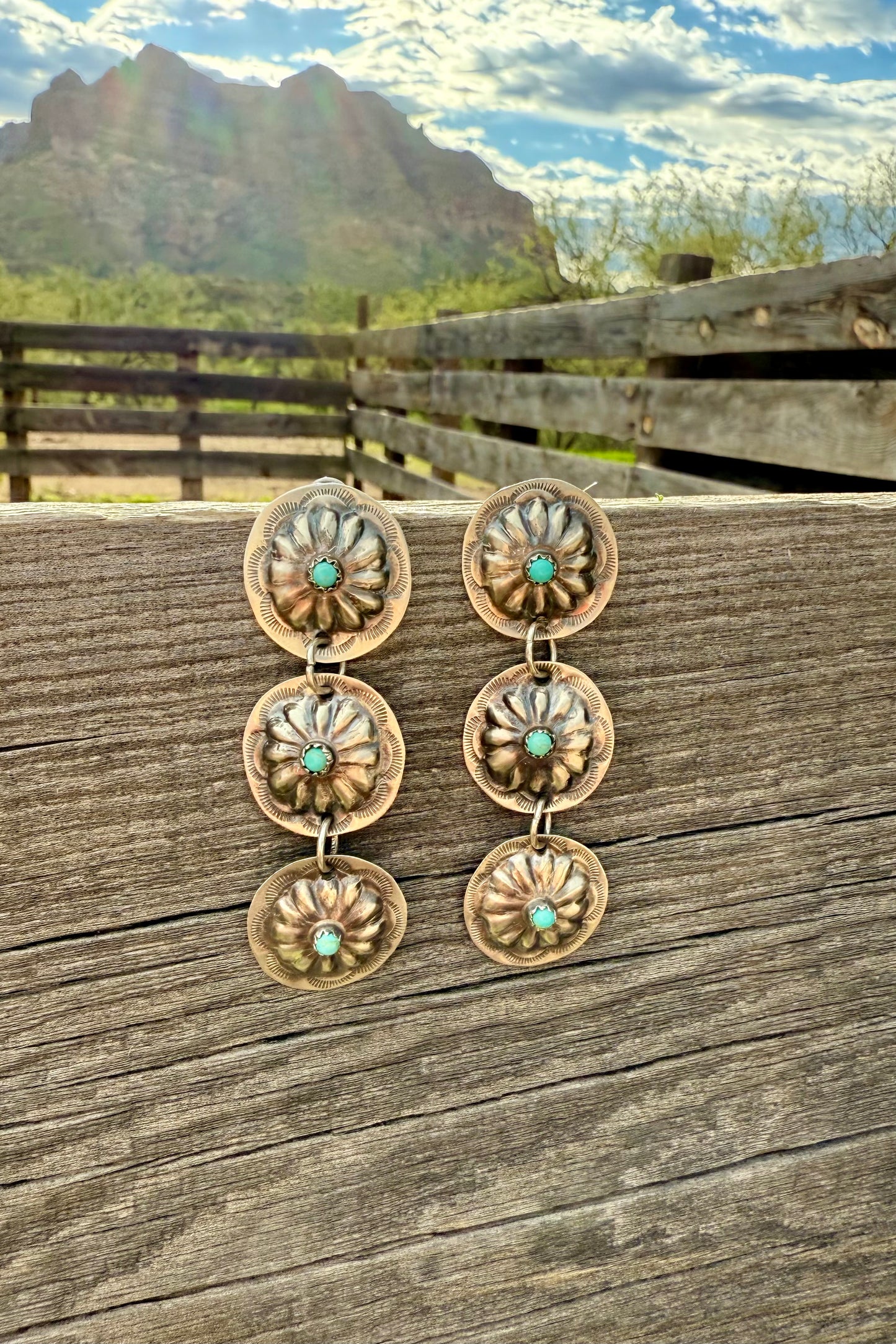 Concho Dangle Earrings