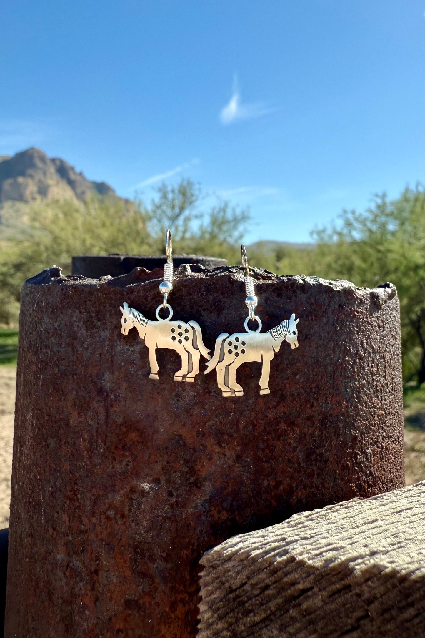 Silver Horse Earrings