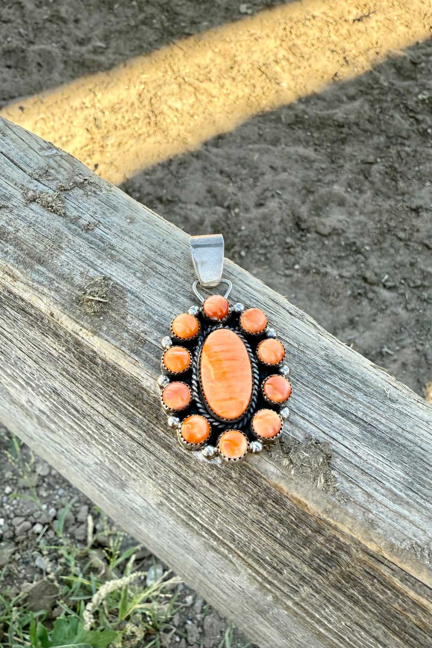 Spiny Oyster cluster pendant