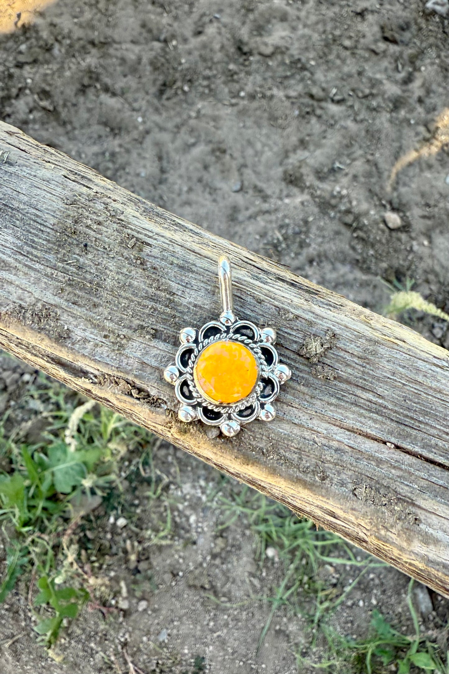 Orange opal pendant
