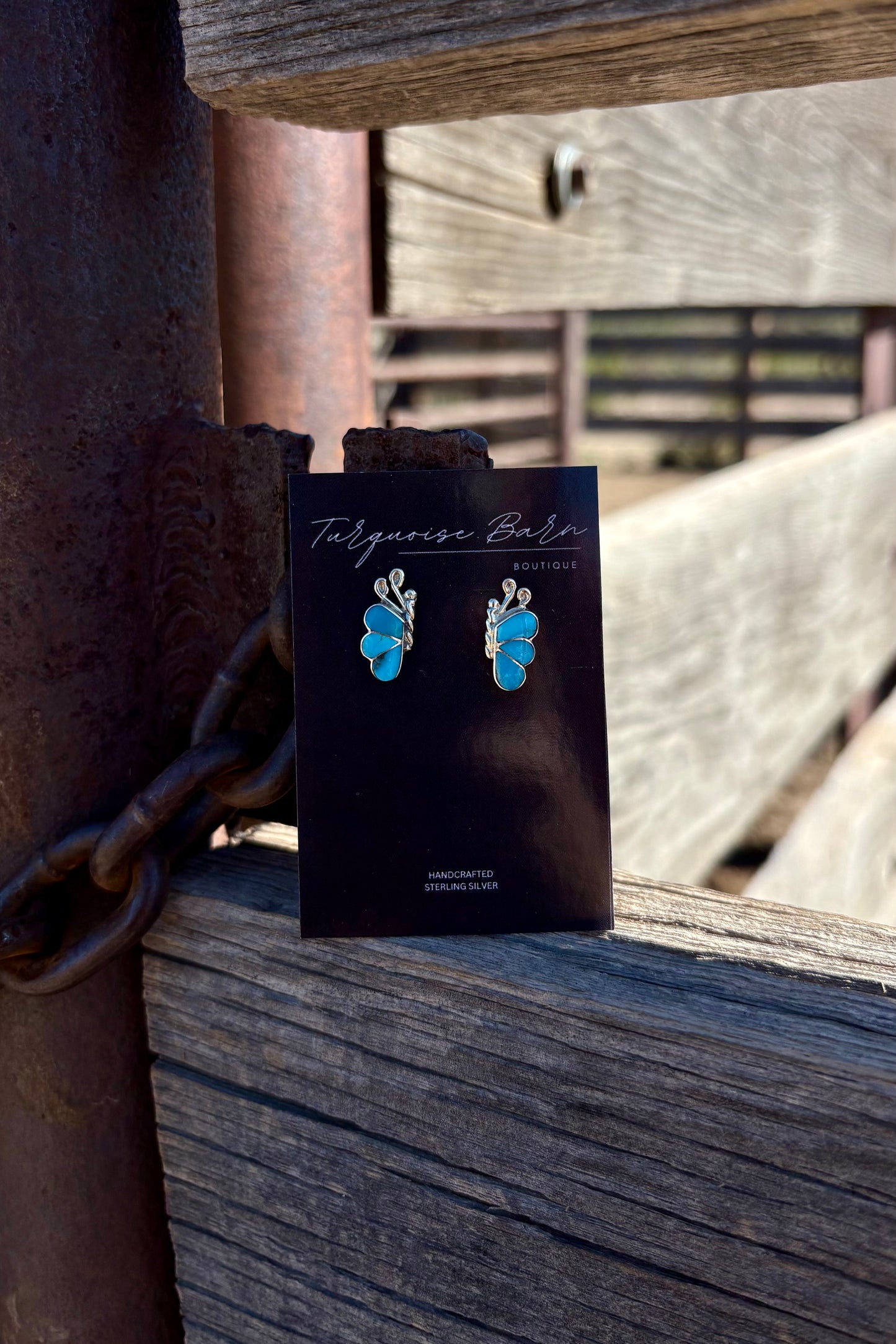 Dainty butterfly studs