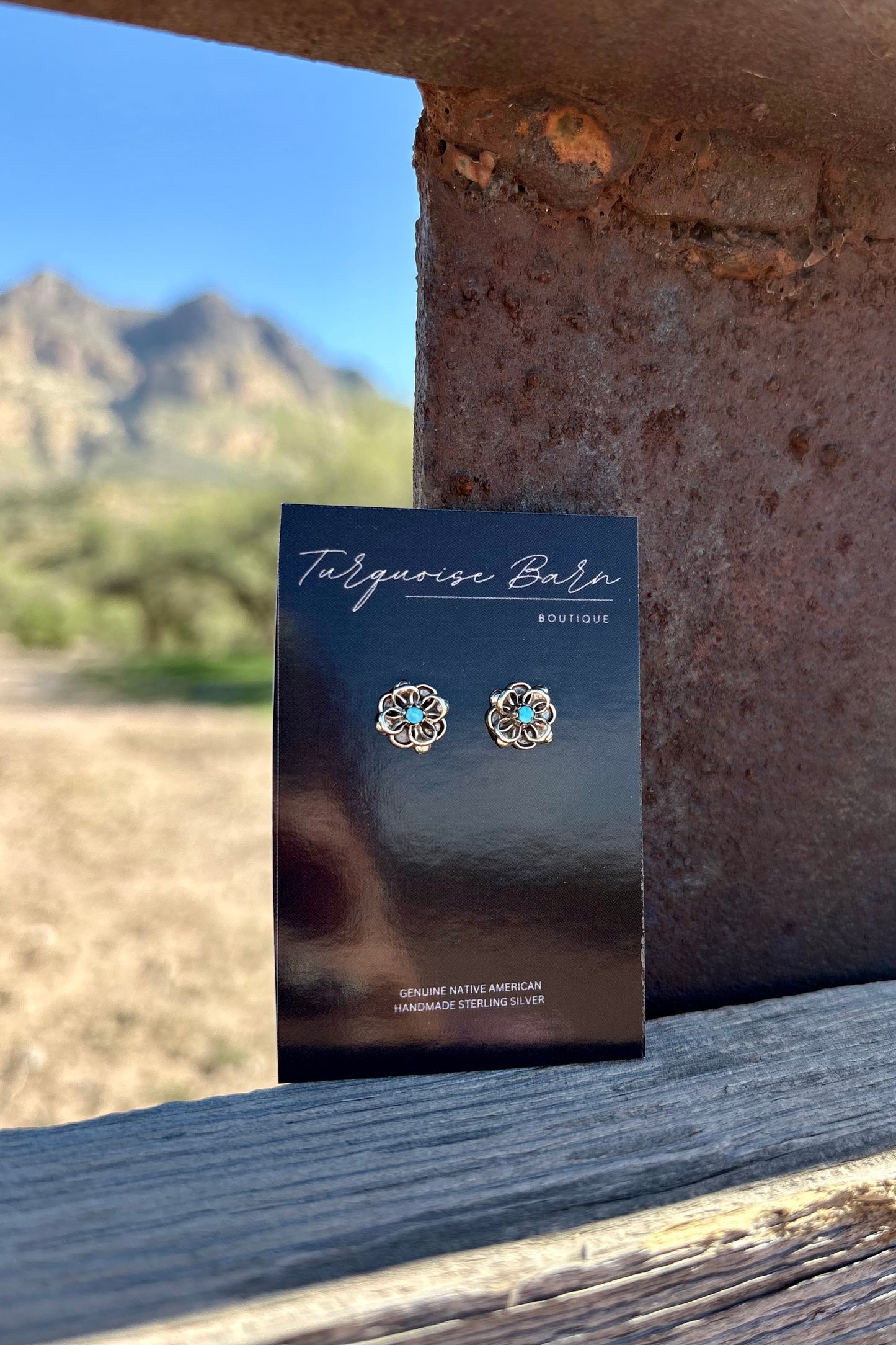 Dainty Turquoise flower studs