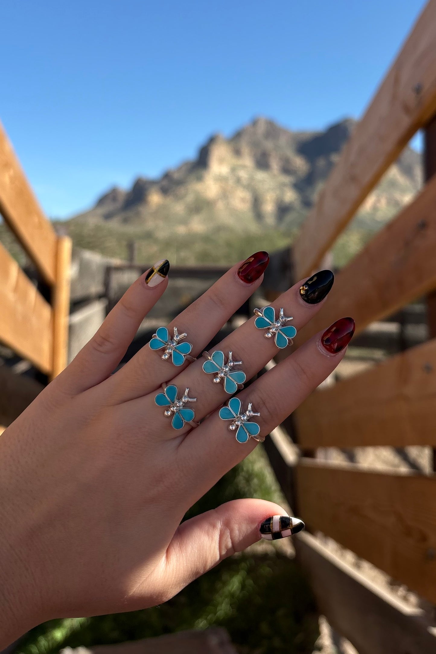 Turquoise Butterfly ring