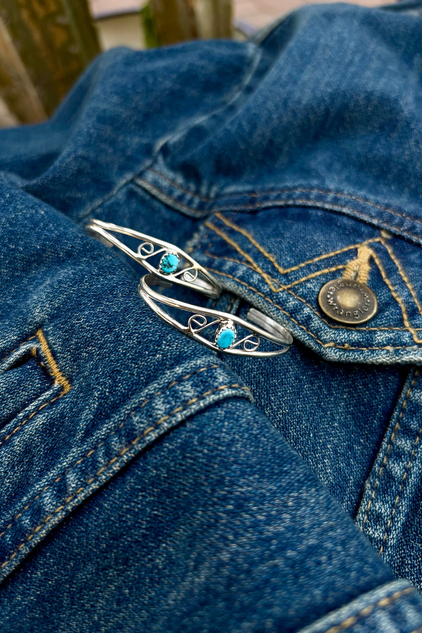 Turquoise baby cuffs