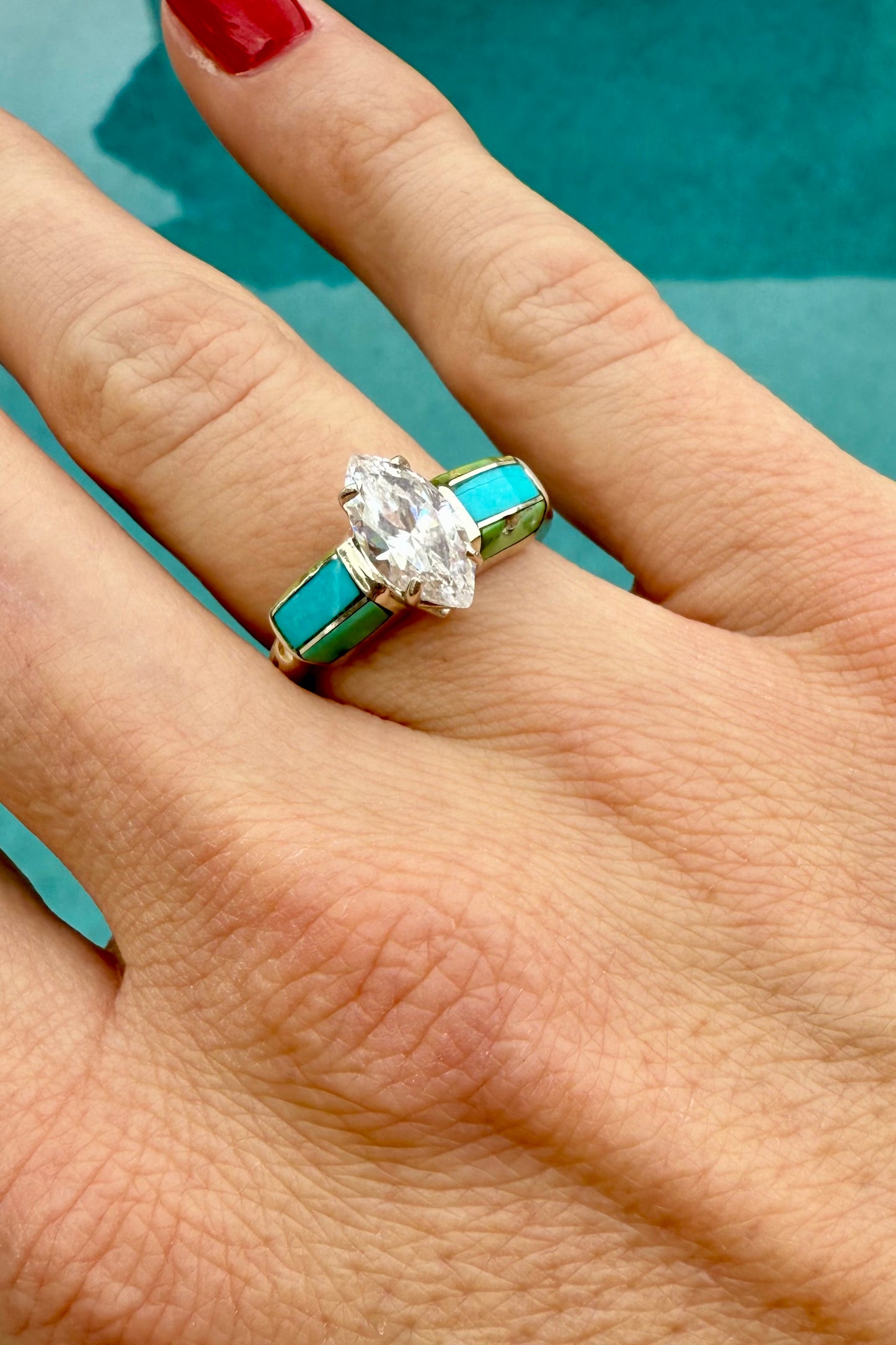 Turquoise & Sonoran Wedding Ring