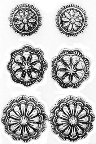 Western Concho Stud Set