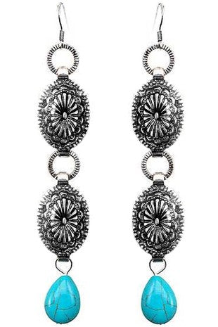 Gemstone Long Earrings