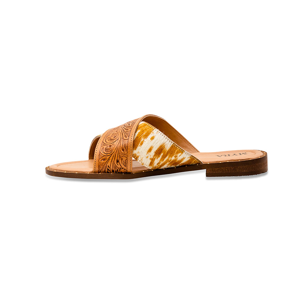Brown Western Leather Sandals