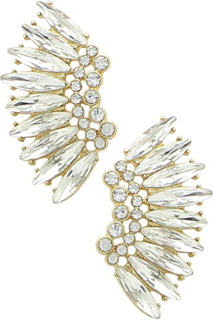 Rhinestone Stud Earrings