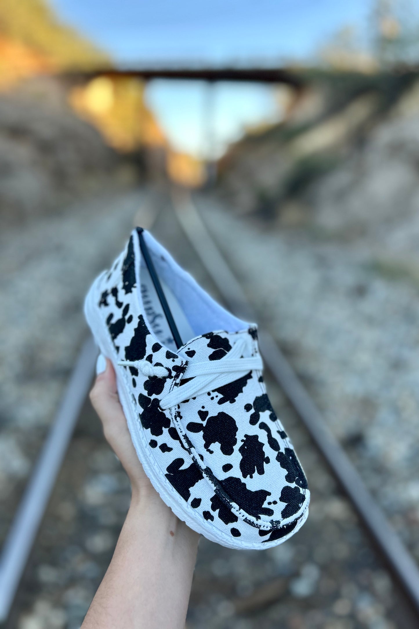 Cow Print Slip On