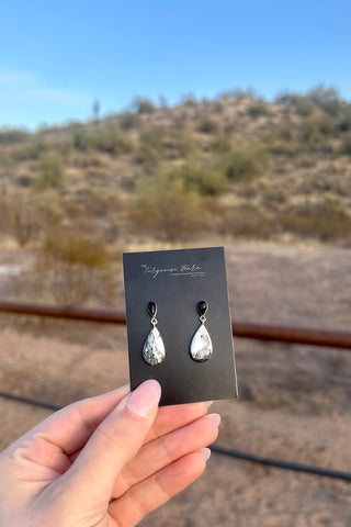 BLACK + WHITE ❖ White Buffalo Earrings