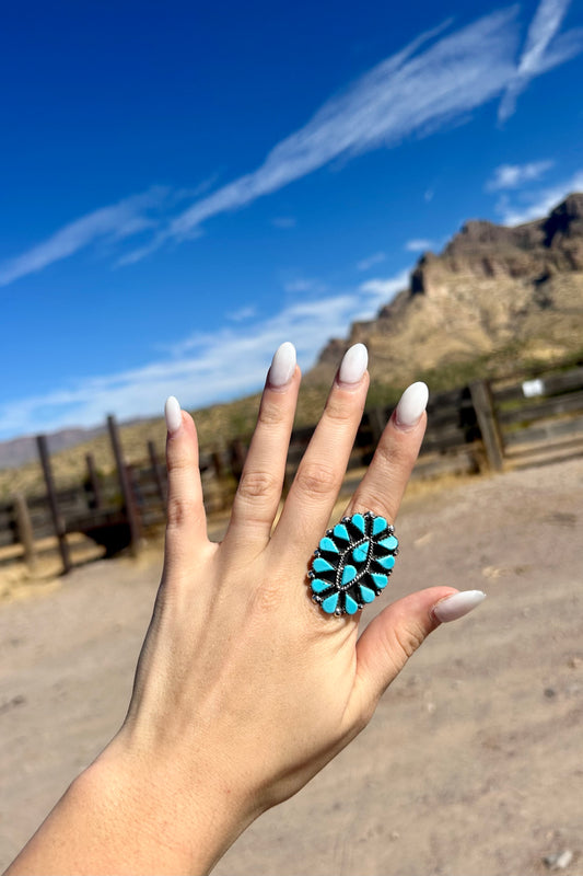 Turquoise Cluster Ring