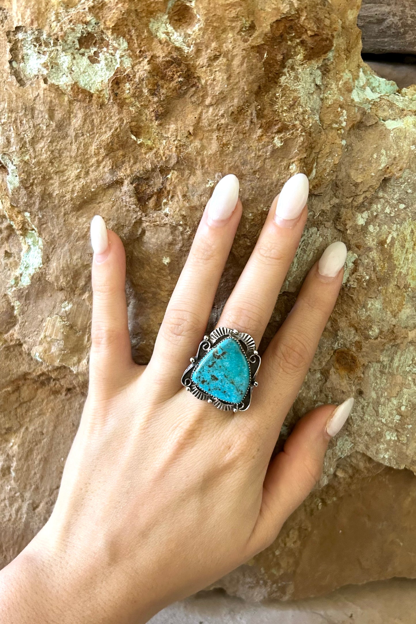 Large Authentic Turquoise Ring