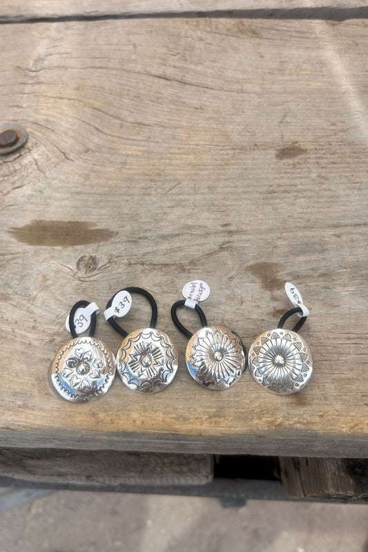 Silver Concho Hair Ties