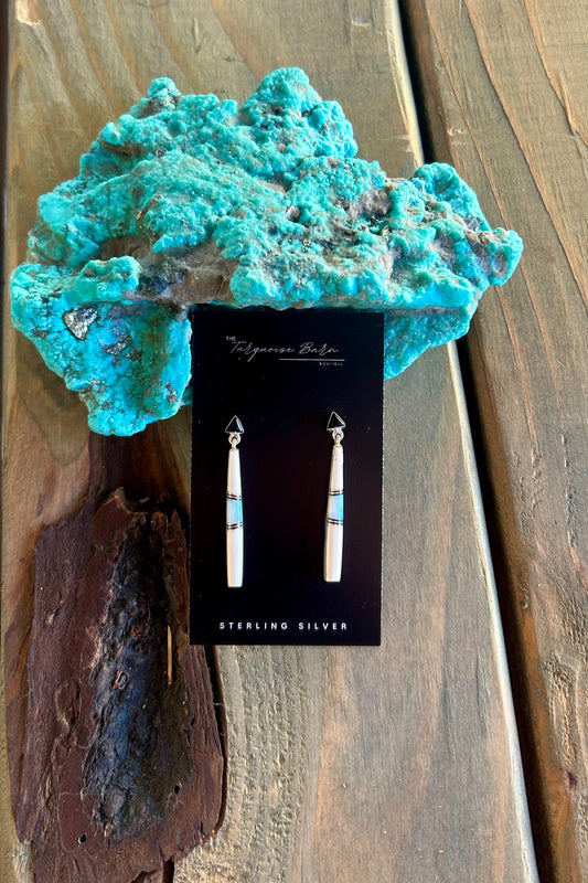 White Buffalo & Opal Earrings