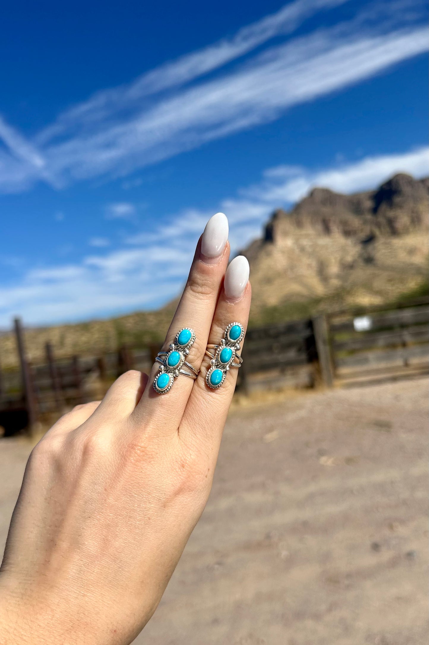 Three Turquoise Stone Ring