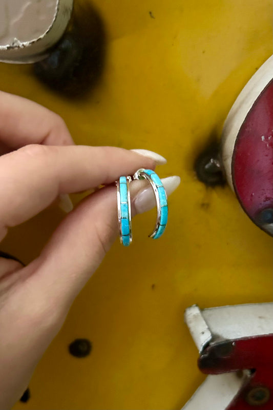 Turquoise Hoop Earrings